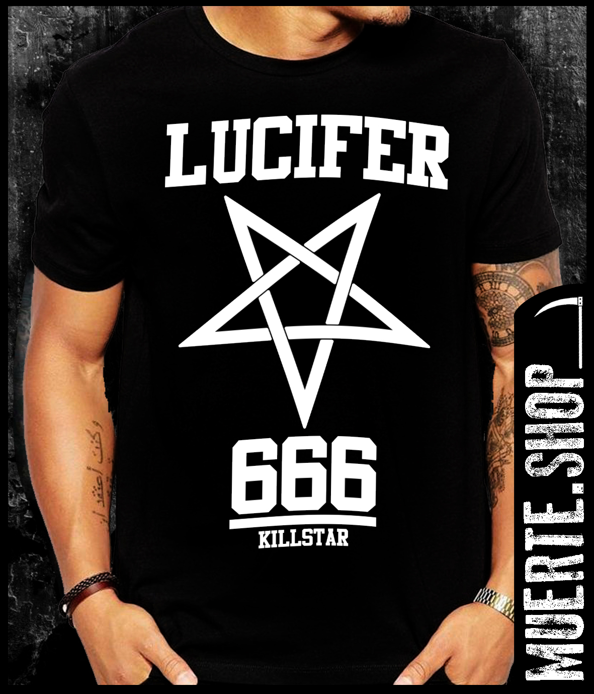 Черна тениска LUCIFER KILLSTAR 